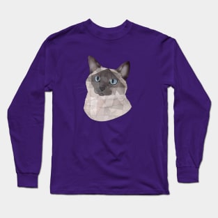 Martini Siamese Cat Long Sleeve T-Shirt